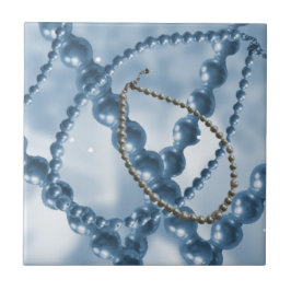 Azulejo Blue Ocean Pearl Strands Ceramic Tile
