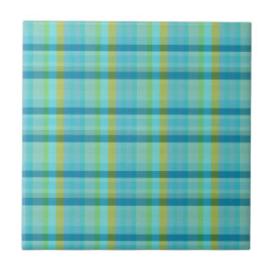Azulejo Blue Plaid by Shirley Taylor