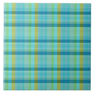 Azulejo Blue Plaid by Shirley Taylor