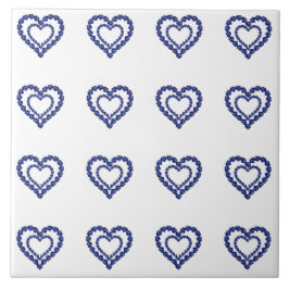 Azulejo Blue Sapphire Heart