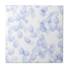 Azulejo Blue Shapes Pattern Ceramic Tile