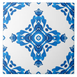 Azulejo Blue Spanish Portuguese Patterned