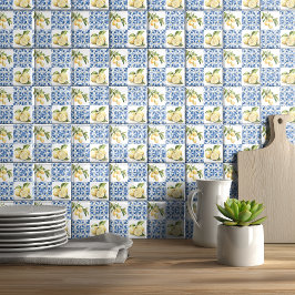 Azulejo Blue Tile French Country Lemon Pattern Tile