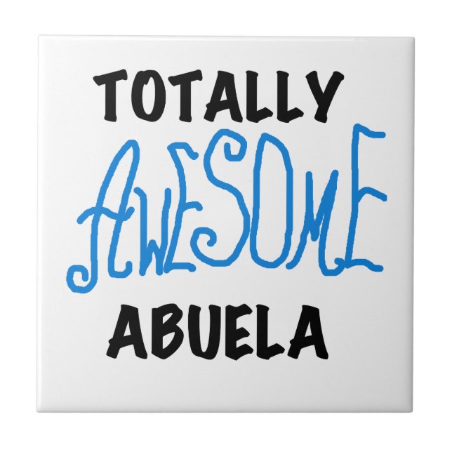 Azulejo Blue Totalmente Awesome Abuela Gifts (Frente)