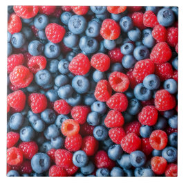 Azulejo Blueberries and Raspberries