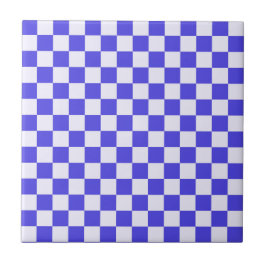 Azulejo Blueberry cream checkered pattern