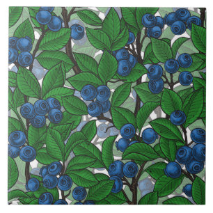 Azulejo Blueberry sobre blanco