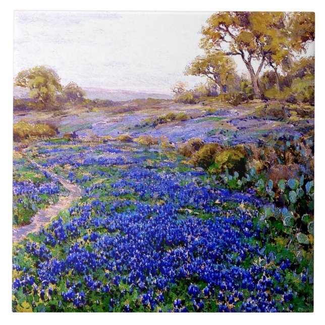 Azulejo Bluebonnets en Twilight, al norte de San Antonio, (Frente)
