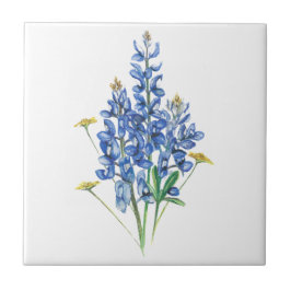 Azulejo Bluebonnets y Wildflowers
