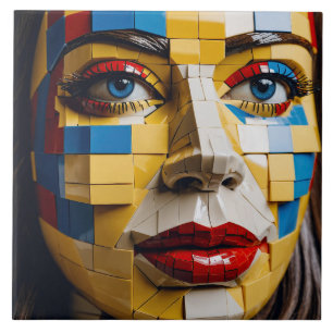 Azulejo "Blueprint of Humanity" - Un retrato cubista