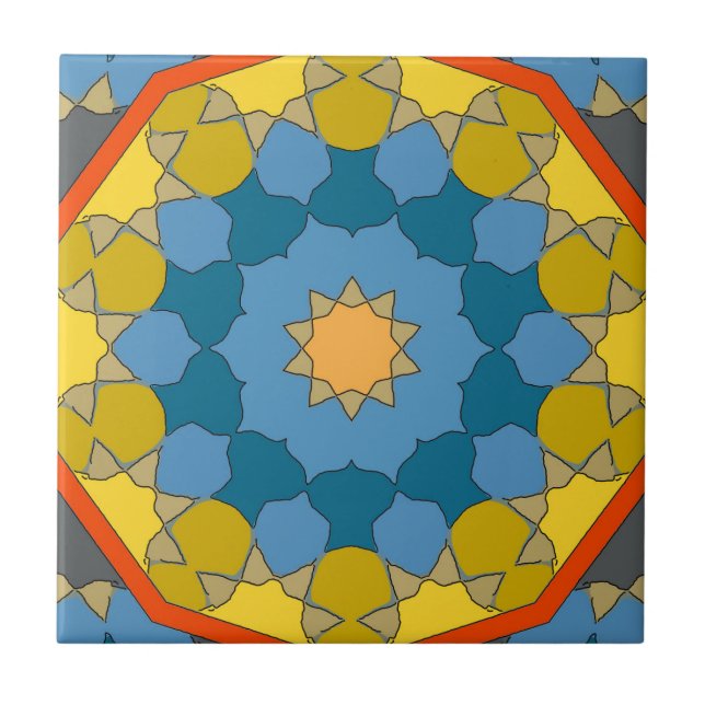 Azulejo Blues de mosaicos españoles de estilo antiguo (Frente)