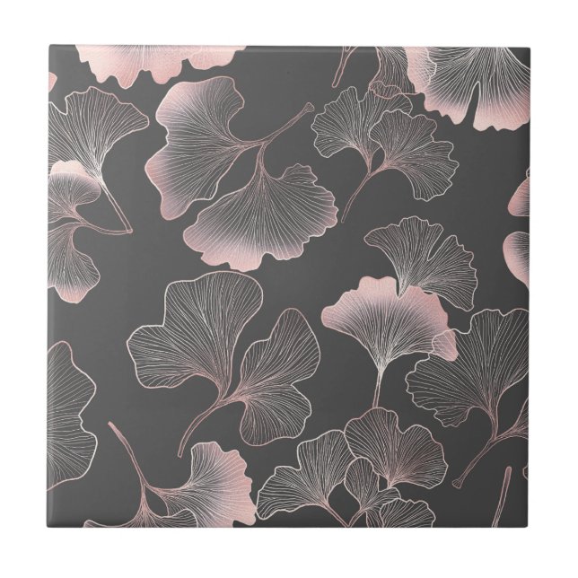Azulejo Blush Ginkgo Luxe – Gold Botanical on Black (7) (Frente)