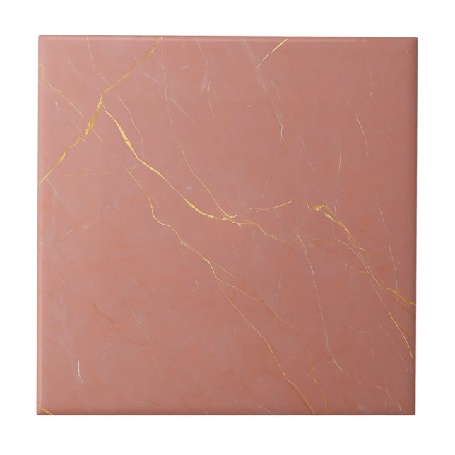 Azulejo Blush Pink Gold Marble Pattern (Frente)