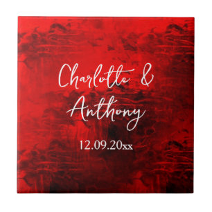Azulejo Boda Creative Abstract Artwork Red