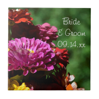 Azulejo Boda de flores de Zinnia Garden