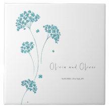 Boda de las flores turquesas