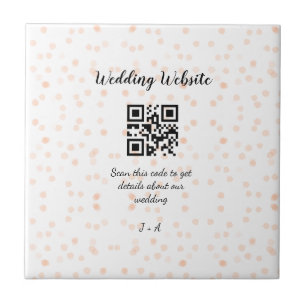 Azulejo Boda de sitio web escanear código QR para obtener