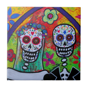 AZULEJO BODA DIA DE LOS MUERTOS TILE