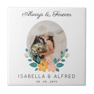 Azulejo Boda personalizado siempre y siempre