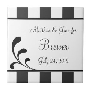 Azulejo Boda personalizado Tile Gift & Keepsake con texto
