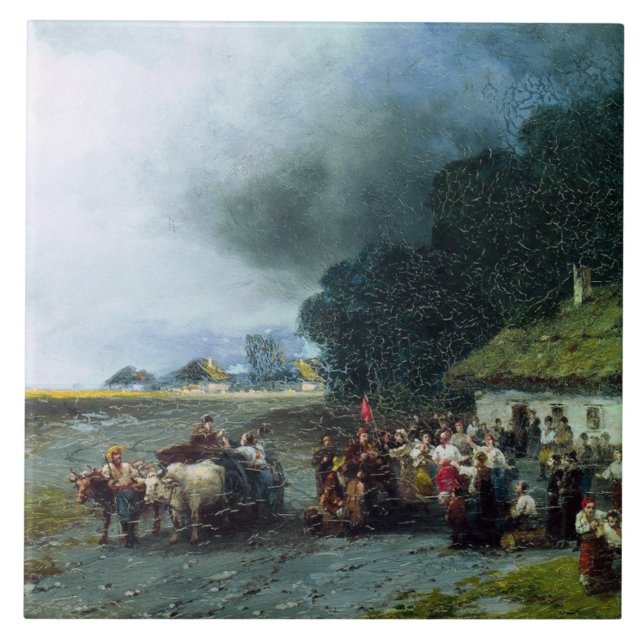 Azulejo Boda ucraniano tradicional (Ucrania) (matrimonio) (Frente)