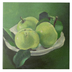 Azulejo Bodegón con manzanas de Mikulas Galanda