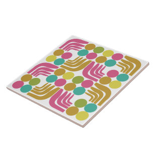 Azulejo Bohemio Diverso Rojo Azul Verde Marrón Multicolore