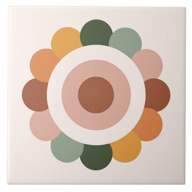 Azulejo Boho bloquea la floral (Frente)