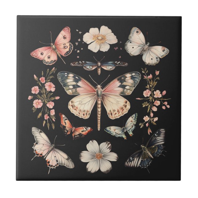 Azulejo Boho Cottagecore Monarch Butfly (Frente)