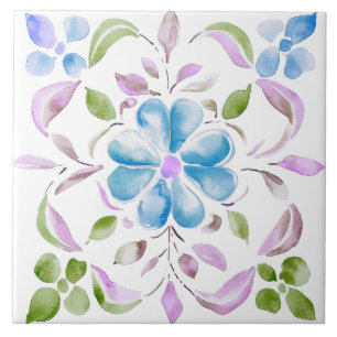 Azulejo Boho de acuarela marroquí