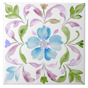 Azulejo Boho de acuarela marroquí