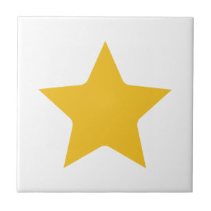 Azulejo Boho moderno Boho Estrella dorada amarilla blanco