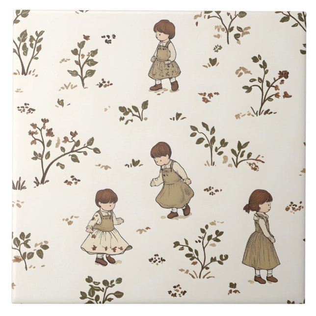 Azulejo Boho Nursery Storybook (Frente)