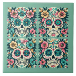 Azulejo Boho Sugar Skulls