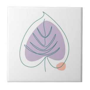 Azulejo Boho Zen Little Lilac Leaf