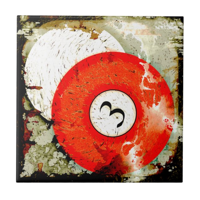 AZULEJO BOLA DE BILLAR NÚMERO 3 (Frente)