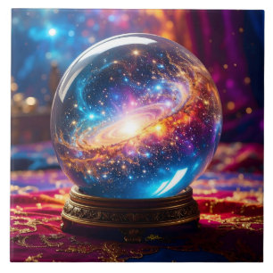 Azulejo Bola de Cristal - Veo un Evento Cósmico en tu Futu