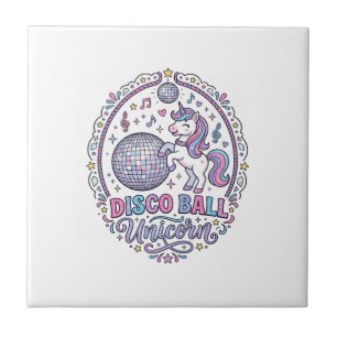 Azulejo Bola de discoteca Unicornio Unicornio Impresión ju