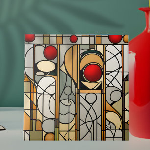 Azulejo Bolas rojas Art Deco Art Nouveau