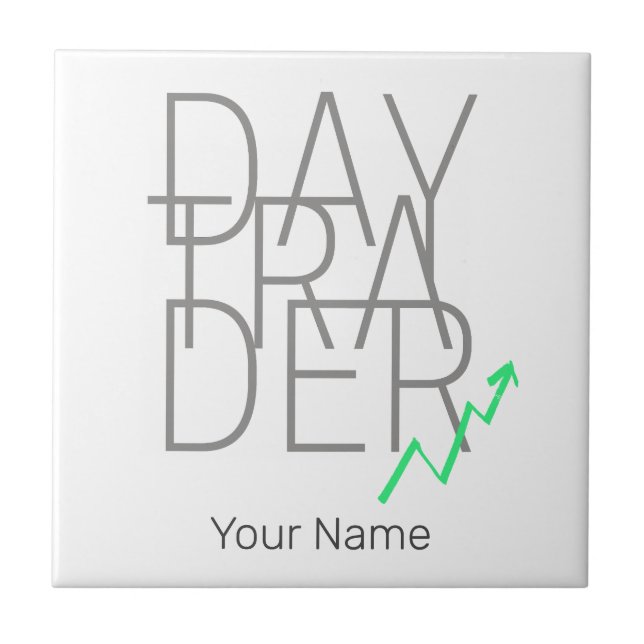 Azulejo Bolsa de Valores de Day Trader y Cryptocurrency (Frente)