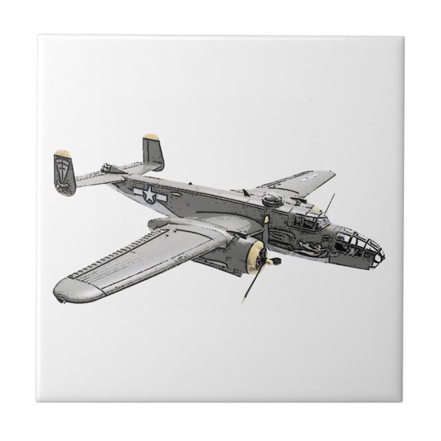 Azulejo Bombardero norteamericano de B-25 Mitchell (Frente)