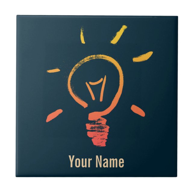 Azulejo Bombilla de luz retro bombilla eléctrica inteligen (Frente)