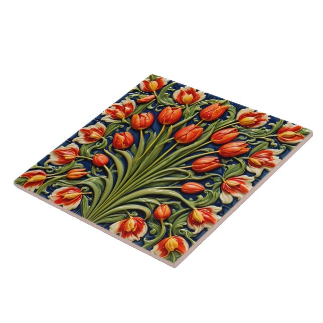 Azulejo Bonita colección de moda de Tulips (Lado)