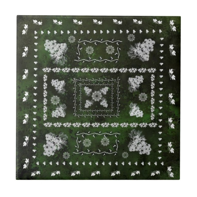 Azulejo Bonitas uvas de arte Tile de cerámica (Frente)