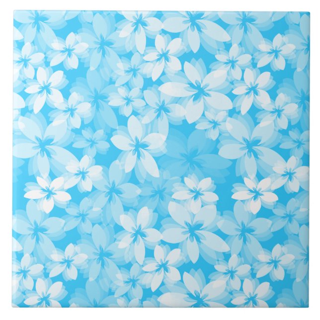 Azulejo Bonito Aqua Floral (Frente)