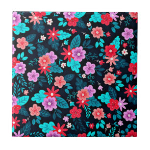 Azulejo Bonito arreglo Ditsy Floral Pattern-56576