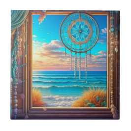 Azulejo Bonito Beachy Dreamcatcher en Ventana