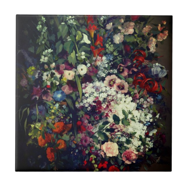 Azulejo Bonito Bouquet de flores en una bolsa (Frente)