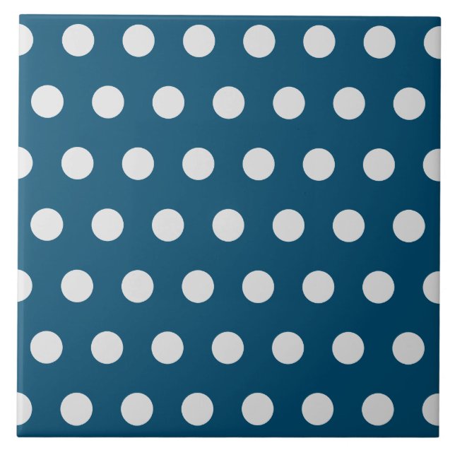 Azulejo Bonito clásico moderno Patrón de puntos Polka Tile (Frente)