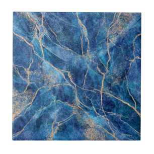 Azulejo Bonito de mármol de oro azul
